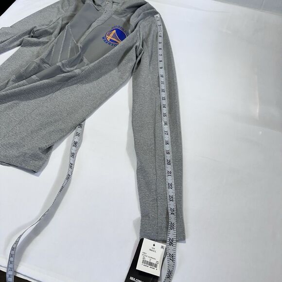 NBA Golden State Warriors Men 1/4 Snap Button Long Sleeve Fitted Shirt Sz Small - Picture 5 of 9